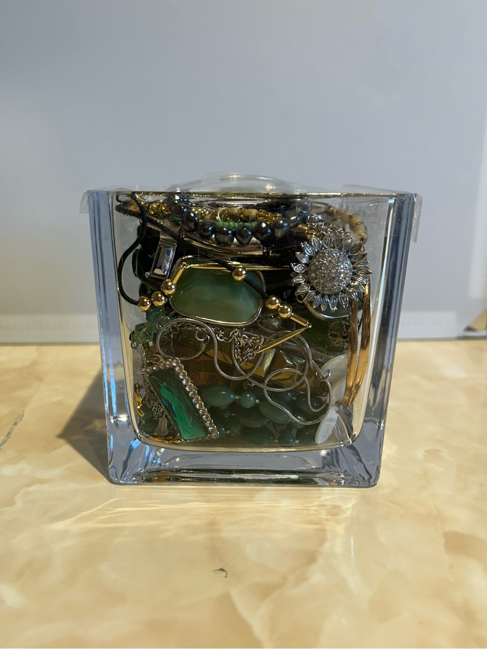 Mystery Jewelry Jar Greens